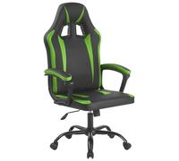 IlGruppone Sedia Gaming Adulto Professionale Similpelle Reclinabile con Braccioli Poltrona Ufficio Regolabile in Altezza Pistone Gas Gamer Portata 150 kg - Verde