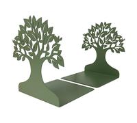 IlGruppone Set 2 Pezzi Fermalibri in Metallo AntiGraffio per Mensole Libreria Design Moderno Antiscivolo Mensola Decorazione Casa Ufficio Scrivania CD Riviste Idea Regalo Organizzatore - Albero
