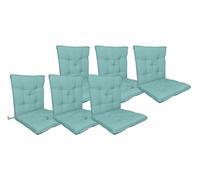 IlGruppone Set Cuscini Sedia con Schienale Imbottiti con Laccetti Banda Elastica per Fissaggio Prodotto Italiano Sedie Poltrone Sdraio Reclinabili Cucina Giardino 40 x 80 Cm - Tiffany - 6 Pezzi