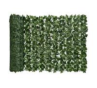 IlGruppone Siepe Artificiale Edera Finta Sempreverde Sintetica Anticaduta Frangivista Frangivento Ringhiera Terrazzo Balcone Giardino Diverse Misure - Verde - 1.5x5Mt