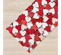 IlGruppone Tappeto Cucina Antiscivolo Made in Italy Passatoia Antimacchia Multiuso Corridoio Soggiorno Lavabile in Lavatrice - 50x150 - Mille Cuori