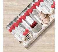 IlGruppone Tappeto Cucina Antiscivolo Made in Italy Passatoia Antimacchia Multiuso Corridoio Soggiorno Lavabile in Lavatrice - 79 Hippo Love - 50x200cm