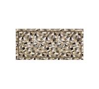 IlGruppone Tappeto Cucina in Ciniglia Passatoia Multiuso Ingresso Corridoio Antiscivolo Prodotto Italiano Disegni Piazzati Cotone Varie Misure Lavabile in Lavatrice - Mosaico Visone - 57x280 cm