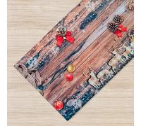 IlGruppone Tappeto Natale Cucina Antiscivolo Made in Italy Passatoia Natalizia Antimacchia Multiuso Corridoio Soggiorno Lavabile in Lavatrice - HarrysCervi - 50 x 200 cm