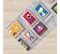 IlGruppone Tappeto Peanuts Cucina Originali Antimacchia e Antiscivolo Made in Italy Passatoia Multiuso Corridoio Soggiorno Lavabile in Lavatrice - Peanuts Family Frame - 50x100cm