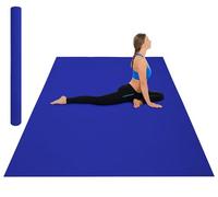 IlGruppone Tappeto per Esercizi Grande XXL 180 x 200 Cm Antiscivolo Resistente Tappetino Allenamento Casa Palestra Materassino Fitness Pilates Yoga in PVC Arrotolabile Facile Trasporto - Blu