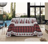 IlGruppone Telo Arredo Made in Italy in Cotone Grandfoulard Copritutto Copridivano Copriletto-Teli Sofà Arredatutto-Drappeggio-Arazzo-Copridivano Grand Foulard Letto - Matrimoniale - Canada Rosso