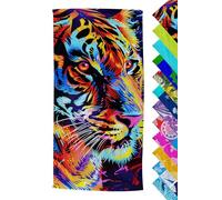 IlGruppone Telo Mare Asciugamano da Spiaggia Misura Grande 100x180 Cm Assorbente in Morbida Microfibra Leggero Stampe Moderne Sabbia Lettino Vacanze Piscina - Tigre