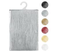 IlGruppone Tenda A Fili Stringhe Anti Mosche Insetti Finestre Porta Finestra Elegante Tinta Unita con Asola Passante per Inserimento di Bastoni Zanzariera Adattabile con Forbici - Grigio - 140x290 cm