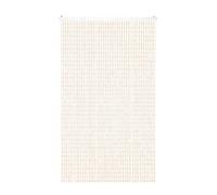 IlGruppone Tenda Antimosche per Porta Finestra A Pannello con Telaio in PVC, in più Colori, Moschiera con Corde a Perline per Esterno Interno Fili a Caduta - Beige - 120 x 220 Cm