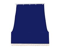 IlGruppone Tenda da sole tessuto resistente per balcone con anelli lavabile a caduta - Blu - 140x350 cm