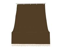 IlGruppone Tenda da sole tessuto resistente per balcone con anelli lavabile a caduta - Marrone - 140x300 cm