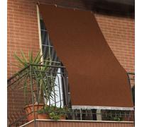 IlGruppone Tenda da sole tessuto resistente per balcone con anelli lavabile a caduta - Marrone - 140x350 cm