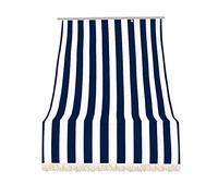 IlGruppone Tenda da Sole Tessuto Resistente per Esterno, Terrazzo, con Anelli Lavabile Frange Pizzo, da Balcone - Blu - 200x295 cm