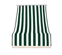 IlGruppone Tenda da Sole Tessuto Resistente per Esterno, Terrazzo, con Anelli Lavabile Frange Pizzo, da Balcone - Verde - 140x300 cm