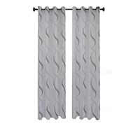 IlGruppone Tenda Tende Finestra con Occhielli 4 Cm Decorazione a Pannello Soggiorno Moderno Salotto e Camera da Letto Cucina 1 o 2 Pannelli 140 X 290 in 3 Colori - 2Tende - Grigio