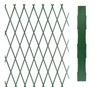 IlGruppone Traliccio Grigliato Estensibile in PVC Sostegno Muro Fiori Piante Rampicanti Terrazzi Balcone Giardino Reticolato Fioriera Parete Verticale - Verde - 1x2 Mt