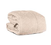 IlGruppone Trapunta Invernale Matrimoniale Lavorazione Jacquard Elegante Morbida Calda Prodotto Italiano 460 Grammi Piumone Due Piazze Inverno Piumino Disegno Floreale Fiori - Beige