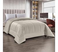IlGruppone Trapunta Matrimoniale Velluto Piumone Invernale 625 Gr/Mq Piumino Caldo Due Piazze Inverno Coperta Duck Friendly (Crema)