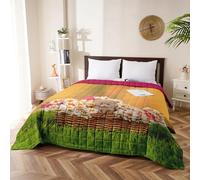 IlGruppone Trapuntino Matrimoniale Stampa Digitale Primavera Autunno Copriletto Coperta Leggera Trapunta Primaverile Due Piazze - Dis16Attimi