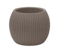 IlGruppone Vasetti Piante Grasse con Sottobicchiere Integrato Design Moderno Crea La Tua Composizione Varie Misure Colori Vasi Pianta Sottovaso Piantine Vaso Fiori - Marrone - Rotondo 0,70 Litri