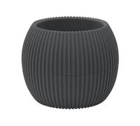 IlGruppone Vasetti Piante Grasse con Sottobicchiere Integrato Design Moderno Crea La Tua Composizione Varie Misure Colori Vasi Pianta Sottovaso Piantine Vaso Fiori - Antracite - Rotondo 0,70 Litri