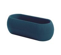 IlGruppone Vasetti Piante Grasse con Sottobicchiere Integrato Design Moderno Crea La Tua Composizione Varie Misure Colori Vasi Pianta Sottovaso Piantine Vaso Fiori - Blu - Rettangolare 0,55 Litri