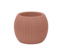 IlGruppone Vasetti Piante Grasse con Sottobicchiere Integrato Design Moderno Crea La Tua Composizione Varie Misure Colori Vasi Pianta Sottovaso Piantine Vaso Fiori - Terra - Rotondo 0,35 Litri