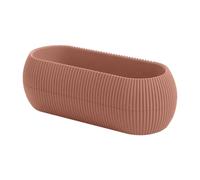 IlGruppone Vasetti Piante Grasse Con Sottobicchiere Integrato Design Moderno Crea La Tua Composizione Varie Misure Colori Vasi Pianta Sottovaso Piantine Vaso Fiori - Terra - Rettangolare 0,55 Litri