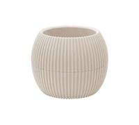 IlGruppone Vasetti Piante Grasse con Sottobicchiere Integrato Design Moderno Crea La Tua Composizione Varie Misure Colori Vasi Pianta Sottovaso Piantine Vaso Fiori - Beige - Rotondo 0,35 Litri