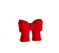 IlGruppone Vaso Decorativo Moderno da Interno in Ceramica - Collezione Design Elegante per Arredo Casa,Vasi da Soggiorno, Tavolo o Salotto Soprammobile di Design - Fiocco - Rosso Effetto Velluto