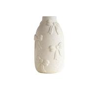 IlGruppone Vaso Decorativo Moderno da Interno in Ceramica - Collezione Design Elegante per Arredo Casa,Vasi da Soggiorno, Tavolo o Salotto Soprammobile di Design - Anfora Papillon - Bianco Natural