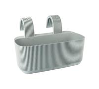 IlGruppone Vaso per Fiori Fioriera da Appendere Rettangolare Balconiera Ringhiera Terrazzi Balcone Design Moderno Vaso Piante Fiori - Azzurro