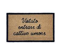IlGruppone Zerbino Ingresso Casa in Fibra di Cocco con Base in PVC Antiscivolo Misura Rettangolare 75 x 45 Cm Realizzato A Mano Tappeto AsciugaPassi Idea Regalo - Dis1VietatoEntrare