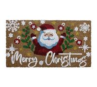 IlGruppone Zerbino Natale in Cocco 40 x 70 Cm Ingresso Antiscivolo Tappeto AsciugaPassi Facile da Pulire Antibatterico e Resistente Rettangolare Tappetino Natalizio Gnomi - AllegroNatale 1-50x70 cm