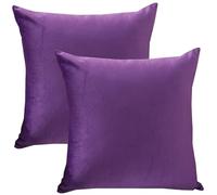 ILiemao Copricuscino Letto 50x70 Set 2 Natale Federe Cuscini Divano 60x60 per Cuscino 45x45 per Copricuscini Matrimoniale 40x60 con Cerniera Federa Cotone/Polyester(Purple,45x50 CM 18x20 in)