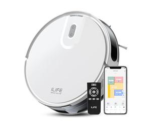 ILIFE Robot Aspirapolvere V20 SoF con navigazione laser, 5000Pa, pulizia personalizzata per peli animali e pavimenti vari, app