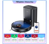 ILIFE T10s LDS Robot aspirapolvere, stazione di vuoto automatica per 60 giorni, sacchetto per la polvere grande da 2,5 litri, telecomando app, aspirazione 3000 Pa