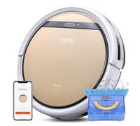 ILIFE V5s Plus Robot Aspirapolvere e Mop Combo, Funziona con 2.4G Wi-Fi/App/Alexa, Robot Aspirapolvere Automatico Automatico Caricabile, Sottile e Silenzioso (V5s Pro Upgrade)