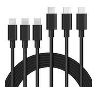 ilikable iPhone Cavo USBC 3 Pezzi 1M Ricarica Rapida Certificato MFi Lightning Cavo iPhone USB C per iPhone14/13/12Pro Max/Mini/11/SE/XR/XS/X/8/8Plus/7/6s