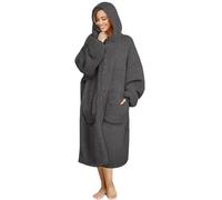 ililmmoe Coperta con cappuccio in peluche per donne e uomini, super calda e accogliente, grande coperta indossabile con cappuccio, abbigliamento per la casa, cappotti in peluche spessi e larghi