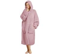 ililmmoe Coperta con cappuccio in pile per donne e uomini, super calda e accogliente, grande coperta portatile, abbigliamento da casa, spessi mantelli in pile svolazzanti, Taglia unica