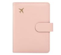 ILIYAH Porta Passaporto Cover Passaporto Italiano Custodia Passaporto Accessori Viaggio Blocco RFID Passport Cover con Slot per Carte Portapenne Chiusura Magnetica(Rosa)