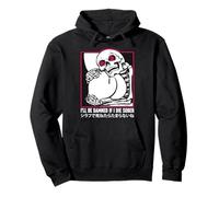 I'll Be Damned If I Die Sober Funny Skeleton Giapponese Felpa con Cappuccio