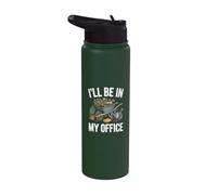 ILL BE IN MY OFFICE Giardinaggio Orto Stainless Steel Insulated Water Bottle