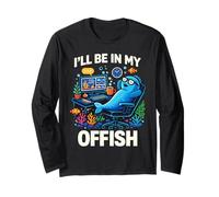I'll Be in My Offish Funny Work from Home Fish Maglia a Manica
