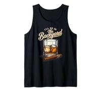 I'll Be in The Backyard Dad Joke Bourbon & Cigar Lover Divertente Canotta