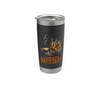 I'll Be In The Backyard Funny Cigar Bourbon Whiskey Lover Bicchiere termico in acciaio inox doppia parete