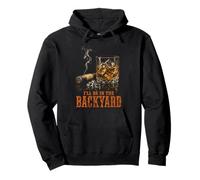 I'll Be in The Backyard Funny Cigar Bourbon Whiskey Lover Felpa con Cappuccio