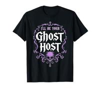 I'll Be Your Ghost Host Dark Haunted Skull Halloween Costume Maglietta